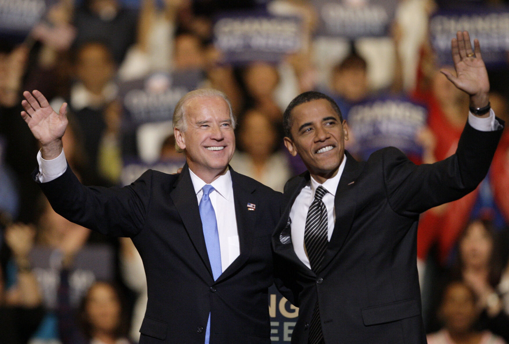 Biden and Obama